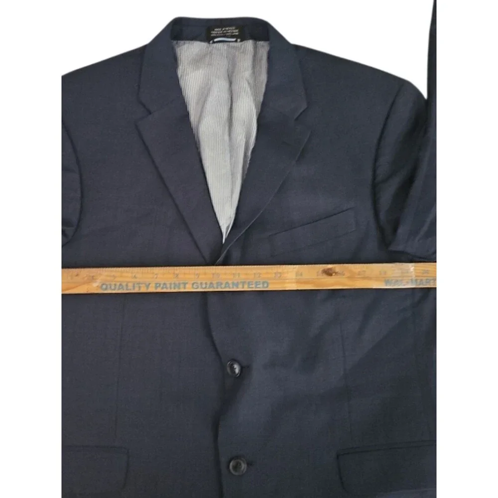 Tommy Hilfiger 100% Wool Sport Coat Blazer Men 42S Navy Business Classic